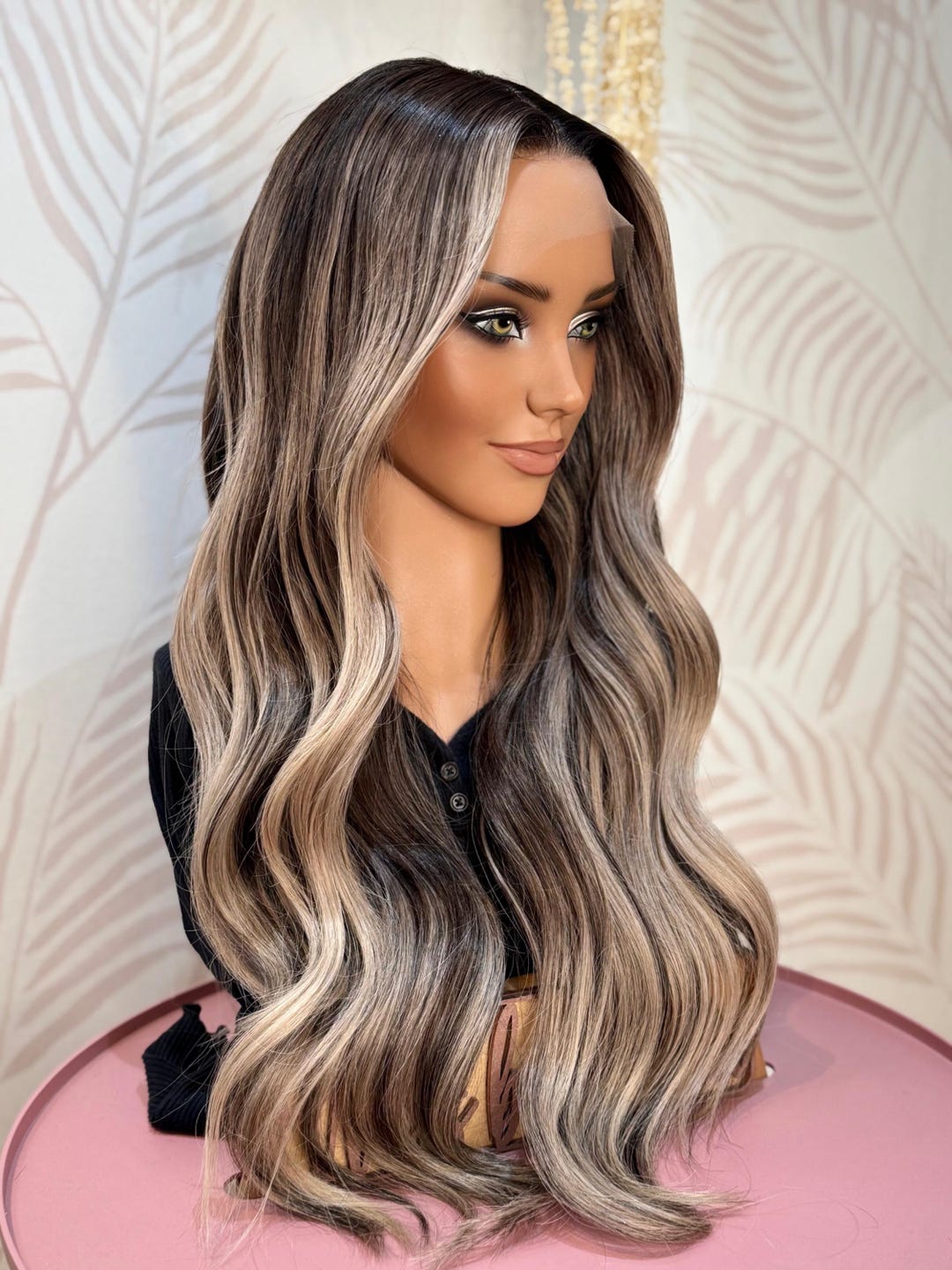 ? Ombre Balayage 100% Brazilian Human Hair Wig ? UNice Brazilian Ombre Balayage Brown Body Wave U Part Human  main image 4