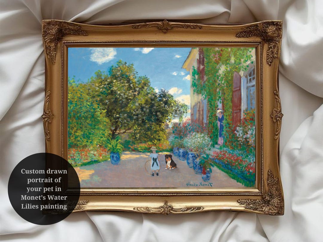 Custom Pet Portrait in Claude Monet's the Artist’s House at Argenteuil ...