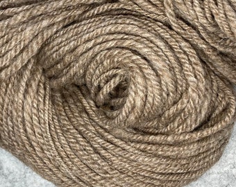 Yarn - handspun Shetland wool, light brown, bulky