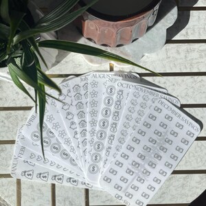 A6 Laminated Monthly Saving Tracker: Cash Envelope Binder