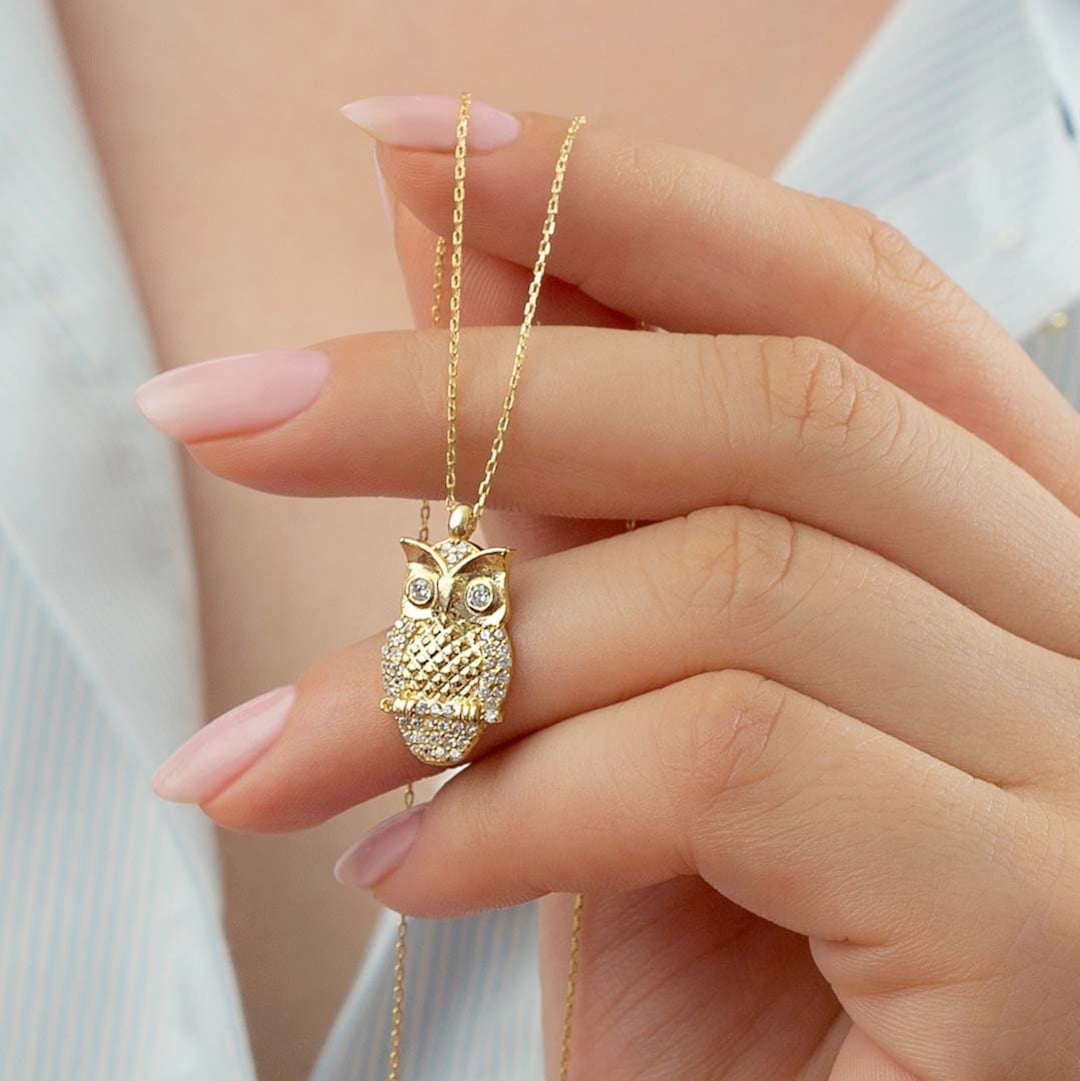 Bracelet Hibou Argent Zircon