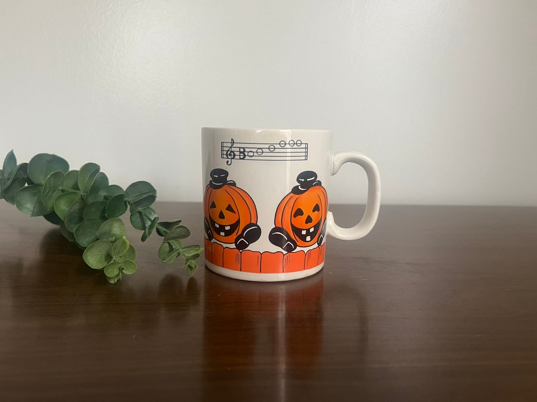Vintage Halloween Mug Vintage Pumpkin Mug Retro Etsy