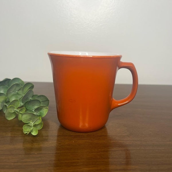 Vintage Pyrex Tasse, Corelle Becher, Vintage 70er Jahre Becher, Vintage Kaffeetasse, Vintage Kaffeetasse, Orange Becher