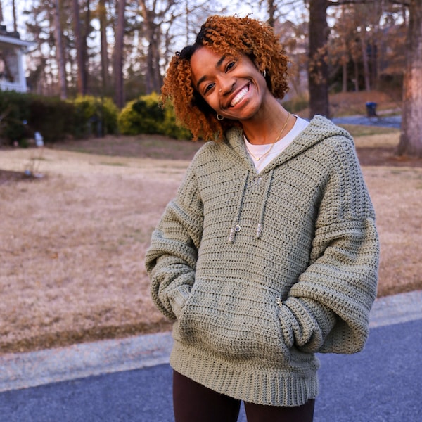 Crochet Hoodie Pattern (Digital Download)