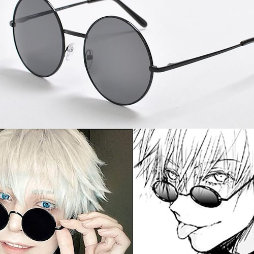 Gojo Satoru Black Glasses Round Lens Anime Cosplay Etsy UK