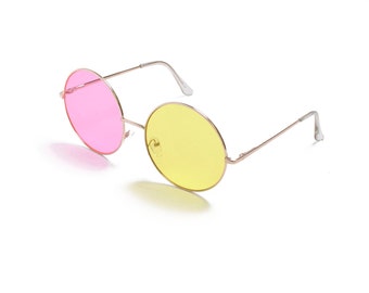 Spamton G. Spamton Glasses Pink and Yellow Circle Glasses Halloween Costume Cosplay