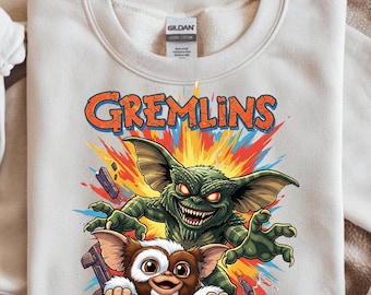 Gremlins PNG: 80s Horror Movie Sublimation Design Digital Download