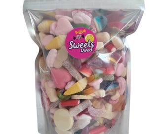 1 kg de bonbons Pick and Mix - Créez vos propres bonbons Pick and Mix personnalisés - 100 bonbons différents - Confiseries - Bonbons personnalisés