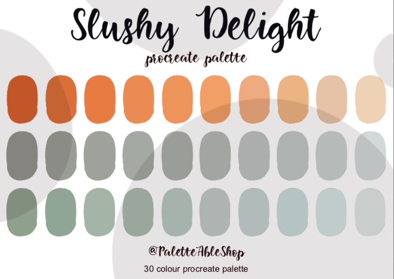 Slushy Delight Procreate Color Palette Ipad Color Palette - Etsy