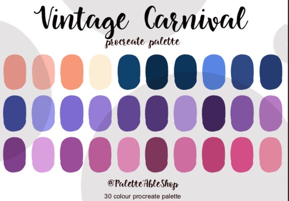 Vintage Carnival Procreate Color Palette Ipad Color | Etsy Canada