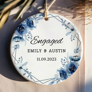 Personalized Engagement Ornament - Engaged Christmas Ornament - First Christmas Engaged - Engaged Ornament - Custom Engagement Gift - 2025