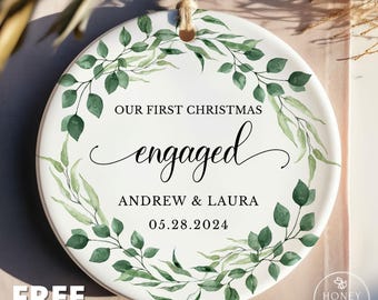 Engaged Ornament Personalized Engagement Gifts - Engaged Gift for Couples Engagement Gift for Engagement Gifts for Couple - Engaged Keepsake