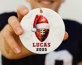 Football Team Gift - Football Player Gift - Football Christmas Ornament - Personalized Football Ornament - Custom Football Gift