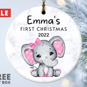 Baby&#39;s First Christmas Ornament, Personalized New Baby Girl Ornament 2025, Christmas Baby Announcement, Baby Keepsake, New Baby Girl Gift