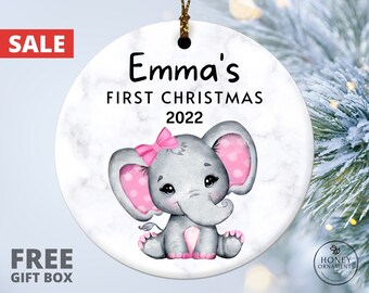 Baby's First Christmas Ornament, Personalized New Baby Girl Ornament 2025, Christmas Baby Announcement, Baby Keepsake, New Baby Girl Gift