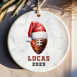 Football Christmas Ornament - Personalized Football Ornament - Football Team Gift - Personalized - Football Player Ornament - Football Gift