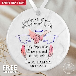 Miscarriage Ornament, Loss of Baby Ornament, Infant Loss Remembrance, Stillborn Baby, Baby Memorial, Miscarriage Gift, Custom Baby Loss Gift