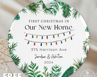 Our New Home Ornament, Custom First Home Ornament, Our First Home, Address Ornament, Personalized Our First Home Ornament, Housewarming Gift