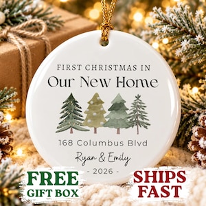 First Christmas in Our New Home Christmas Ornaments, Personalized Our New House Ornament, 2026 New Home Ornament, Our First Home Keepsake