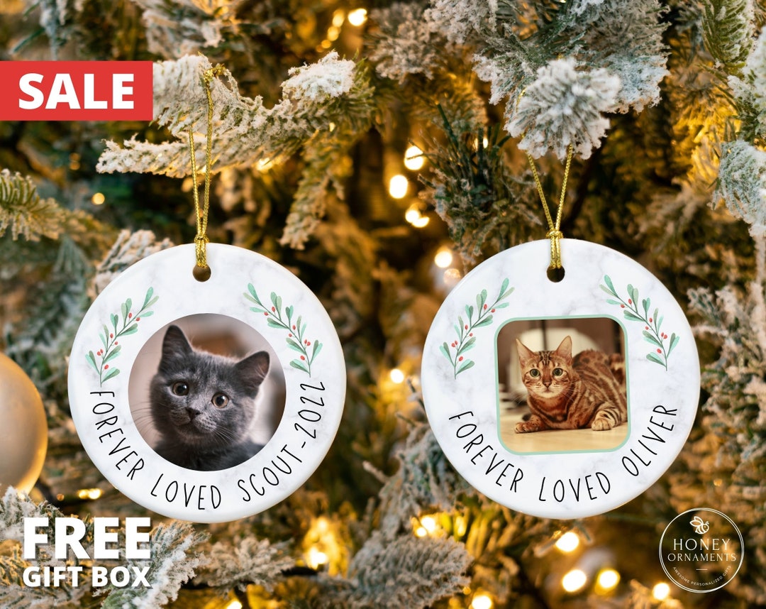 Cat Bereavement Photo Gift Cat Memorial Gift Pet Ornament Personalized ...