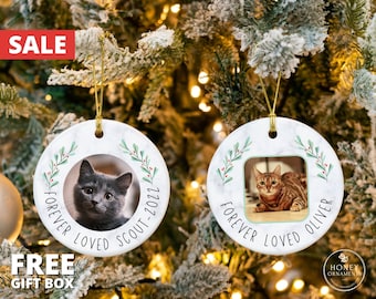 Cat Bereavement Photo Gift Cat Memorial Gift Pet Ornament Personalized Cat Loss Gift Cat Sympathy Gift Custom Cat Lover Gift Loss of Pet
