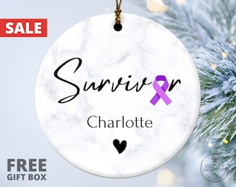 Breast Cancer Gifts, Personalized Breast Cancer Survivor Gift, Cancer Fighter Ornament, Custom Cancer Gift, Cancer Encouragement Gift
