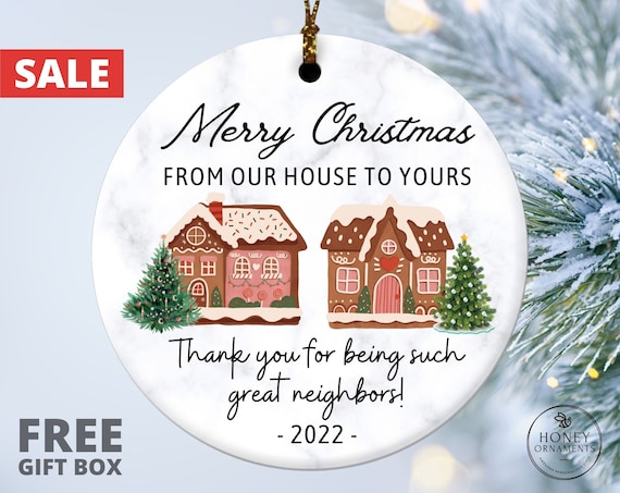 Neighbor Christmas Ornament, Christmas Gift for Neighbor, Best