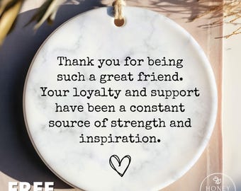 Best Friend Gift Ornament, Friendship Appreciation Christmas Ornament - Thank You Gift for Friends - Thoughtful Gift for Her, Birthday Gift