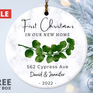 First Christmas in Our New Home Ornament, Personalized First Home Ornament, 2025 New House Ornament Gift, Housewarming Gift, New Home Gift