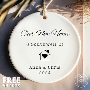New Home Ornament 2025 - Personalized Housewarming Gift - Custom New Home Keepsake - First Christmas in Our New Home - Moving Gift
