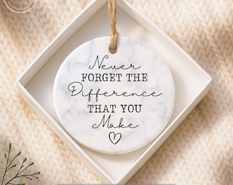 Thank You Ornament, Coworker Appreciation Gift, Retirement Keepsake, Teacher Mentor Nurse Gift, Meaningful Farewell Gift, Gratitude Ornament