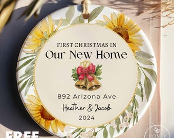 New Home Ornament, First Home Ornament, New Address Ornament, New House Ornament, Our New Home Keepsake, Housewarming Gift, Personalized