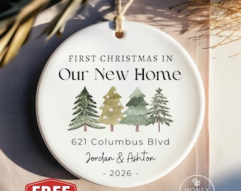 First Christmas in Our New Home Christmas Ornaments, Personalized Our New House Ornament, 2026 New Home Ornament, Our First Home Keepsake