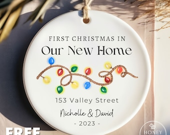 New Home Ornament, Personalized First Christmas in Our New House Christmas Ornaments, 2025 New Home Ornament, Our First Home Ornament Gift
