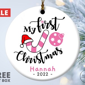 My First Christmas Ornament, Baby Ornament 2023, Personalized Baby's First Christmas Ornament, One Year Old Girl Gift, 1 Year Old Girl Gift