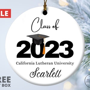 Class of 2023 Graduation Ornament, Personalized College Graduation Gift for Him, High School Graduation Gift for Her, Phd Graduation Gift