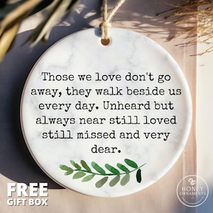 Sympathy Memorial Ornament - &#39;Those We Love&#39; Remembrance Ornament - Bereavement Gift - Condolence Ornament - Memorial Keepsake for Loss