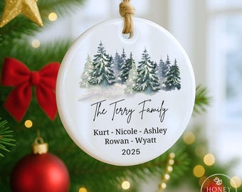 Personalized Family Ornament 2026 Custom Christmas Ornament with Names, Holiday Keepsake Gift, New Family Christmas Decoration Tree Ornament
