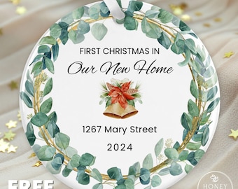 New Home Ornament, Housewarming Christmas Gift, New House Gift 2025, Keepsake Ornament for Home Owners, Personalized Our First Home Ornament