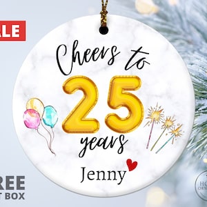 25th Birthday Gift for Her, Personalized Gift, 25 th birthday gifts, Christmas Ornament, 25th Birthday Gift for Daughter, Sister, Bestfriend
