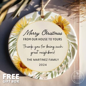 Neighbor Christmas Ornament Neighbor Keepsake Custom Neighbor Gift Neighbor Thank You Next Door Neighbor Gift for Neighbor Personalized