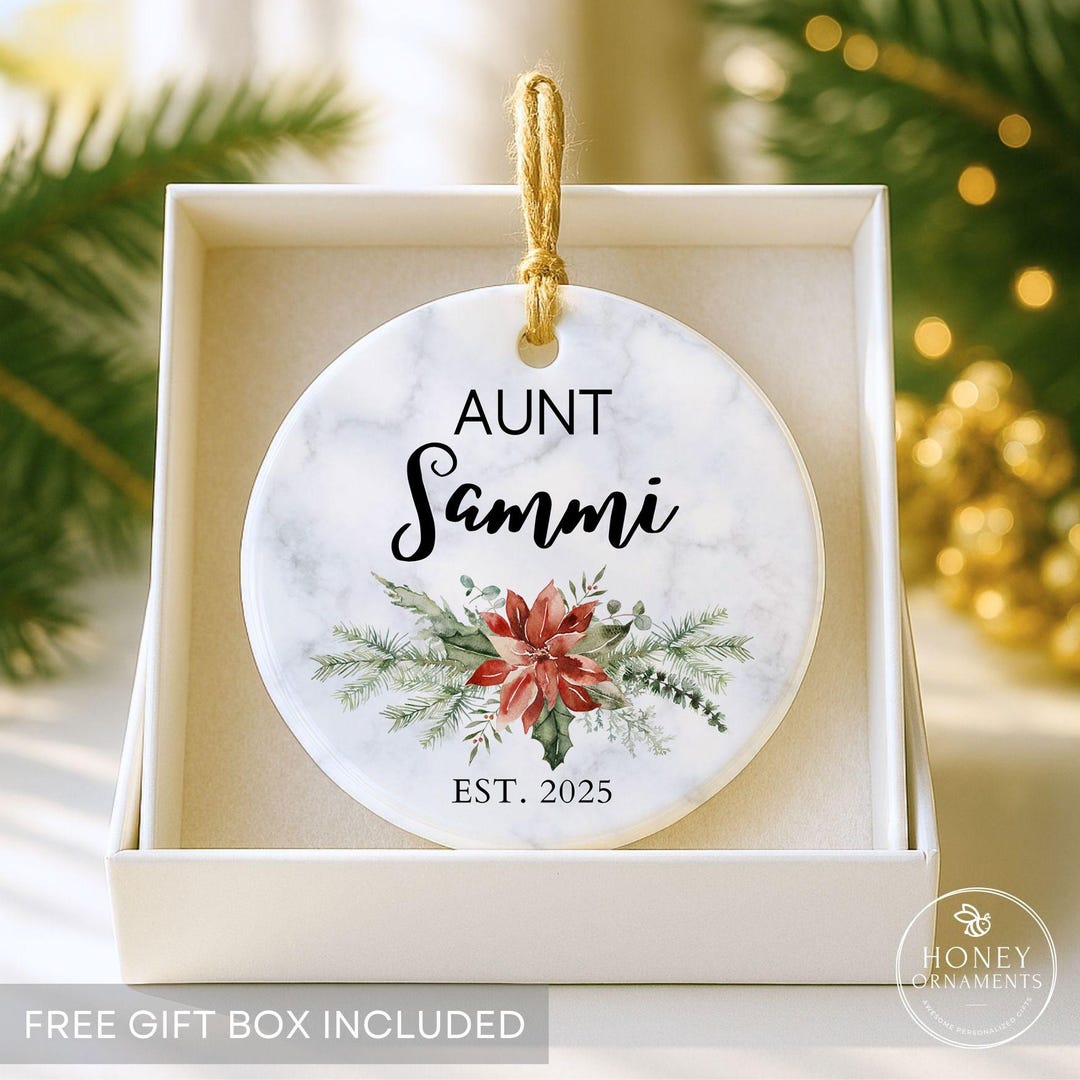 Personalized Aunt Ornament 2025, New Aunt Christmas Gift, Pregnancy ...