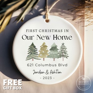 First Christmas in Our New Home Christmas Ornaments, Personalized Our New House Ornament, 2023 New Home Ornament, Our First Home Keepsake