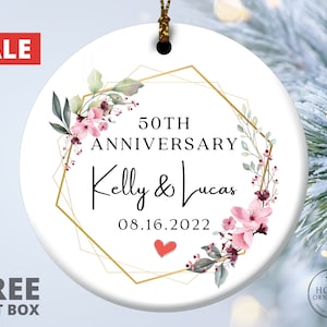 50th Anniversary Gift for Parents, 50th Wedding Anniversary Gifts, Personalized Anniversary Ornament, 50th Wedding Gift, 50 Year Anniversary