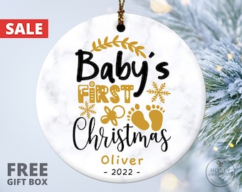 Baby's First Christmas Ornament, 2025 New Baby Ornament, Personalized My First Christmas Ornament, Baby Girl Baby Boy 1st Christmas Ornament