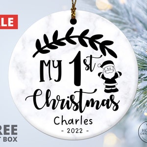 My First Christmas Ornament, 2025 New Baby Ornament, Personalized Baby&#39;s First Christmas Ornament, Custom Baby Girl Baby Boy Ornament Gift
