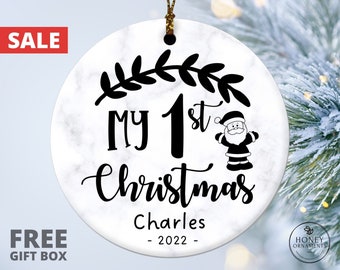 My First Christmas Ornament, 2025 New Baby Ornament, Personalized Baby's First Christmas Ornament, Custom Baby Girl Baby Boy Ornament Gift