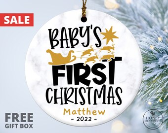 Baby's First Christmas Ornament, 2025 New Baby Ornament, Personalized My First Christmas Ornament, Custom Baby Girl Baby Boy Ornament