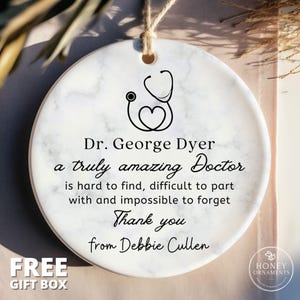 Thank You Gift for Doctor, Doctor Appreciation Gift, Doctor Gift, Doctor Thank You Ornament, Doctor Retirement Gift, Doctor Christmas Gift
