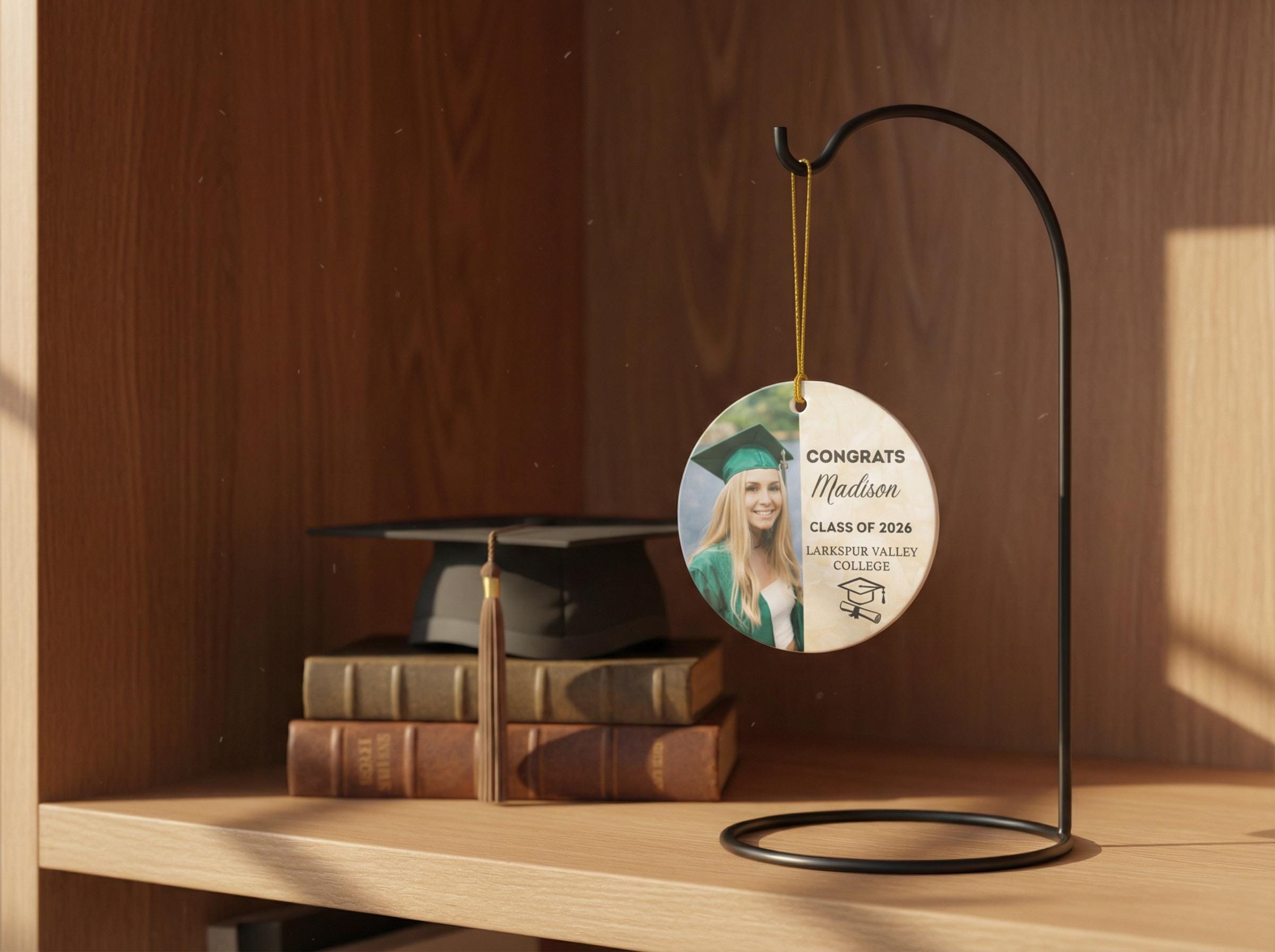 Personalized Class of 2026 Ornament, Congrats Graduation Photo Ceramic ...